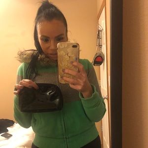 Auth Chanel maquillage black mini cosmetic bag